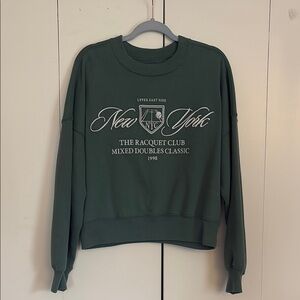Abercrombie & Fitch Green Crew Neck Sweater